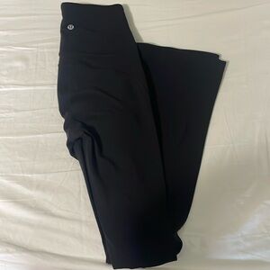 Lululemon black size 0 flare leggings, high rise, 28 inch inseam